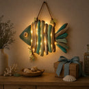 🎉 Decoração de parede iluminada com peixes costeiros