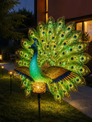 Escultura de jardim Pavão Solar