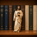 📚🕊️Jesus para decoração de estante  ✝️ Estátuas inspiradas na fé 🙏