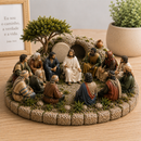 ✨ Jesus Entre os 12 Discípulos — Escultura Artesanal 🙏