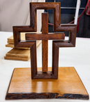 ✝️ Cruz Infinita Giratória em Madeira