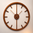 ⏰ Relógio de Parede Minimalista em Madeira