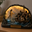 ✨ Jesus Caminhando Sobre as Águas Iluminado 🧡🛐