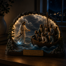 ✨ Jesus Caminhando Sobre as Águas Iluminado 🧡🛐
