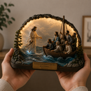 ✨ Jesus Caminhando Sobre as Águas Iluminado 🧡🛐