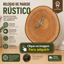 Relógio Rústico De Parede Feito Com Tronco De Árvore