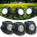 Kit com 3 unidades - Luz solar à prova d'água para paisagens rochosas