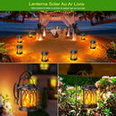 🏆⚡ Kit com 3 unidades 💥✨🔥 Lanterna Solar com Chama Cintilante Atualizada - Luz Externa à Prova D'água
