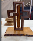 ✝️ Cruz Infinita Giratória em Madeira