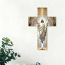 Quadro retrô Jesus Cristo Cruz de parede - com luzes