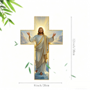 Quadro retrô Jesus Cristo Cruz de parede - com luzes