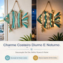 🎉 Decoração de parede iluminada com peixes costeiros