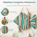 🎉 Decoração de parede iluminada com peixes costeiros